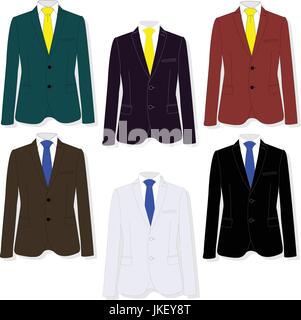 Men's jacket. Le costume des hommes de cérémonie, Tuxedo. Vector illustration. Illustration de Vecteur