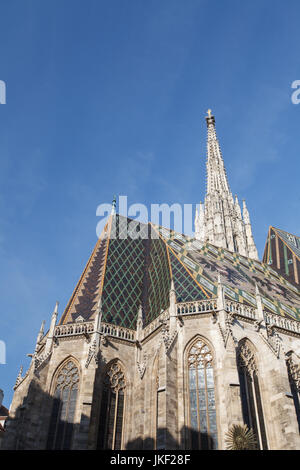 La cathédrale Saint-Étienne de Vienne contre le ciel. L'Autriche Banque D'Images