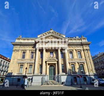 Bruxelles, Belgique. Bourse de Bruxelles / Bourse de Bruxelles (1873 : Néo-Palladien) - façade arrière rue du midi Banque D'Images