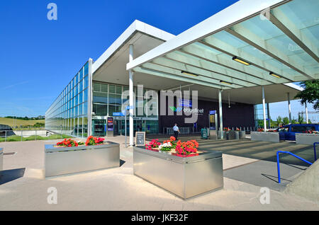 Ebbsfleet, Kent, Angleterre. Ebbsfleet International Gare (gare de l'Eurostar entre Londres et Ashford) ouvert en 2007 Banque D'Images