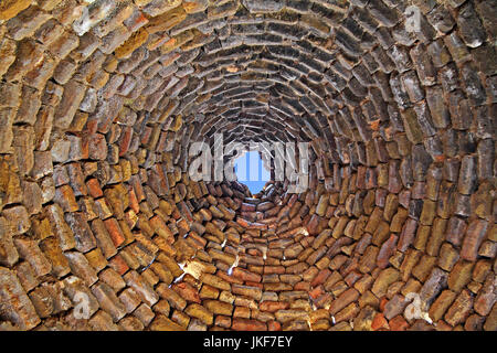 Intérieur de la coupole d'une maison d'adobe à Harran, en Turquie. Banque D'Images