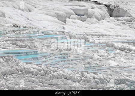 Pamukkale, Turquie, calcium-piscines connu sous le nom de travertins. Banque D'Images