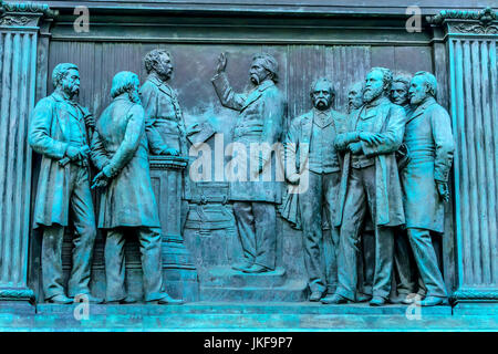 Sénat serment Général John Logan Memorial Statue Guerre civile Logan Circle Washington DC. Statue en 1901, les sculpteurs Franklin Simmons et Ric Banque D'Images