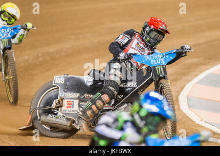 Cardiff, Wales, UK. 22 juillet 2017. Au cours de l'Adrian Tai Woffinden FIM Speedway Flux British Grand Prix au stade de la Principauté. Photo par Mark Hawkins/Alamy Live News Banque D'Images