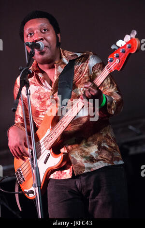 Baveno Italie. Le 21 juillet 2017. Le groupe américain DELTA MOON effectue sur scène à la Villa Fedora Park pendant les 'Ameno Blues Festival' Credit : Rodolfo Sassano/Alamy Live News Banque D'Images