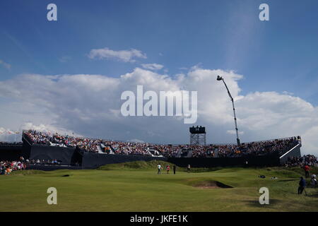 Southport, Merseyside, Royaume-Uni. 22 juillet, 2017. Hideki Matsuyama (JPN) Golf:Hideki Matsuyama du Japon sur le 14e trou lors de la troisième ronde de la 146e British Open Golf Championship au Royal Birkdale Golf Club à Southport, Merseyside, Angleterre . Credit : Koji Aoki/AFLO SPORT/Alamy Live News Banque D'Images