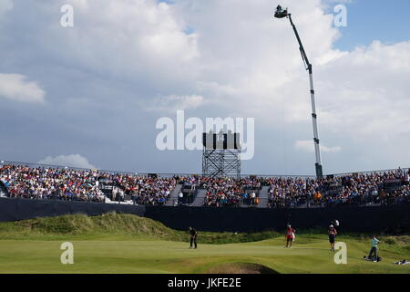 Southport, Merseyside, Royaume-Uni. 22 juillet, 2017. Hideki Matsuyama (JPN) Golf:Hideki Matsuyama du Japon sur le 14e trou lors de la troisième ronde de la 146e British Open Golf Championship au Royal Birkdale Golf Club à Southport, Merseyside, Angleterre . Credit : Koji Aoki/AFLO SPORT/Alamy Live News Banque D'Images