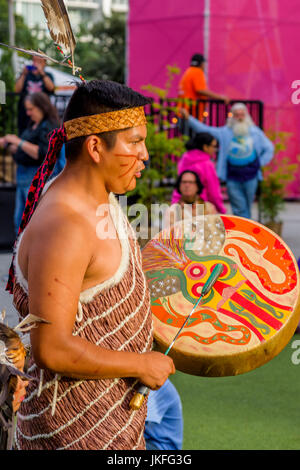 Vancouver, Canada. 22 juillet, 2017. Le tambour appelle Festival, Canada 150 + event, Larwill Park, Vancouver, Colombie-Britannique, Canada. Crédit : Michael Wheatley/Alamy Live News Banque D'Images