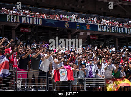 Santa Clara, Californie, États-Unis. 23 juillet, 2017. Fans attendent le match entre Manchester United et le Real Madrid le Crédit : Rob Sirota/ZUMA/Alamy Fil Live News Banque D'Images