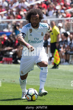 Santa Clara, Californie, États-Unis. 23 juillet, 2017. Le défenseur du Real Madrid, Marcelo (12) pendant le jeu entre le Manchester United et le Real Madrid Crédit : Rob Sirota/ZUMA/Alamy Fil Live News Banque D'Images