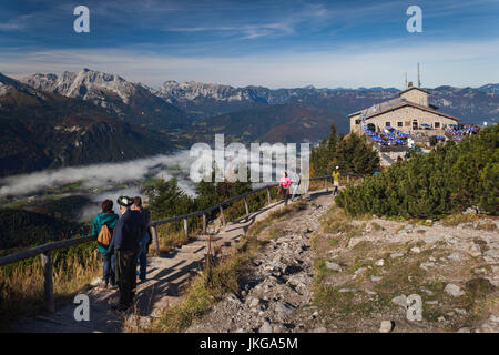 Allemagne, Bavière, Obersalzberg, Kehlsteinhaus, thé maison construite pour Adolf Hitler, le Nid d'Aigle, au sommet de la montagne Kehlstein Banque D'Images