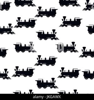 Locomotive à vapeur Silhouette seamless background Illustration de Vecteur