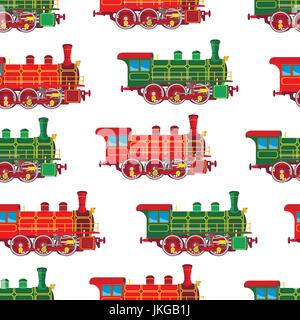 Locomotive à vapeur dessin lumineux seamless background Illustration de Vecteur