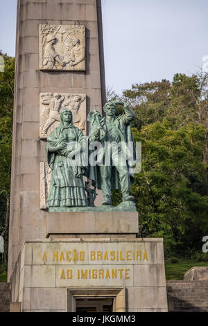Monument d'immigrants - Caxias do Sul, Rio Grande do Sul, Brésil Banque D'Images