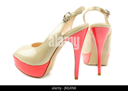 Chaussures élégantes isolé sur fond blanc Banque D'Images