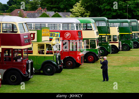 Rallye du parc de bus, Anstey, Alton, Hampshire, Royaume-Uni. 16 juillet 2017. Banque D'Images