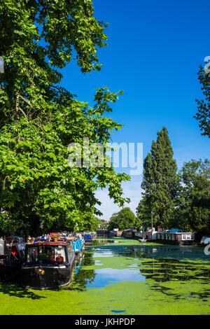 Grand Union canal vers l'ouest, loin de la Petite Venise, Londres, Angleterre, Royaume-Uni Banque D'Images