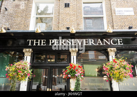 La persévérance sur Lamb's Conduit Street, Bloomsbury, London, UK Banque D'Images