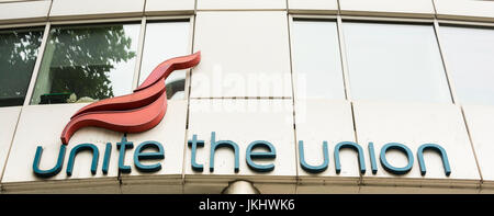 Siège social de l'UNITE, UNITE House, 128 Theobald's Road, Holborn, London, WC1X Banque D'Images