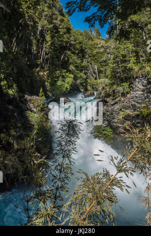 Los Alerces cascade dans le parc national Nahuel Huapi, en Argentine Banque D'Images