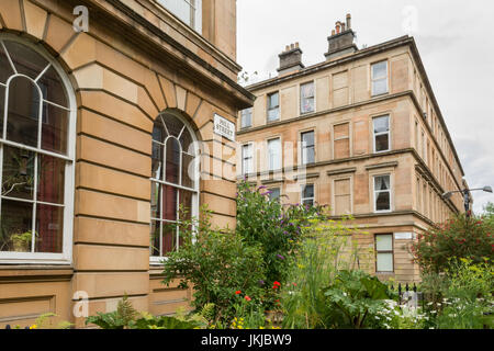 Garnethill - un quartier résidentiel du centre-ville de Glasgow, Écosse, Royaume-Uni Banque D'Images