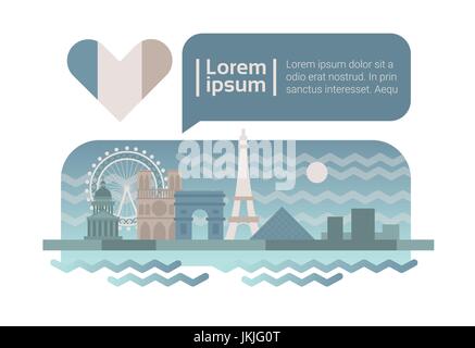 Paris Rue Ville Façade Cartoon Skyline Panorama Illustration de Vecteur