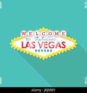 Classic retro Bienvenue à Las Vegas sign. Vector illustration Illustration de Vecteur