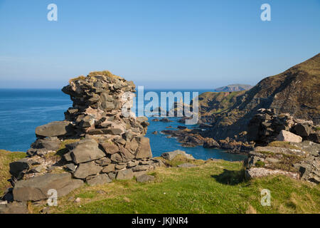 Château rapide près de St Abbs, Scottish Borders, Scotland, UK Banque D'Images