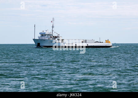 Le MV Katama, un navire exploité par la Woods Hole, Nantucket et Martha's Vineyard Steamship Authority. Cape Cod, Massachusetts, United State Banque D'Images