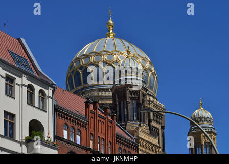 Synagogue, Oranienburger street, milieu, Berlin, Allemagne, Synagoge, Oranienburger Strasse, Mitte, Deutschland Banque D'Images