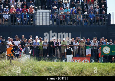 Southport, Merseyside, Royaume-Uni. 23 juillet, 2017. Hideki Matsuyama (JPN) Golf : Hideki Matsuyama du Japon sur le 4e trou lors de la ronde finale du 146e British Open Golf Championship au Royal Birkdale Golf Club à Southport, Merseyside, Angleterre . Credit : Koji Aoki/AFLO SPORT/Alamy Live News Banque D'Images