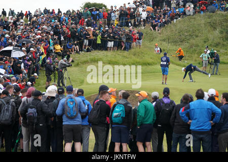 Southport, Merseyside, Royaume-Uni. 23 juillet, 2017. Jordan Spieth (USA) Golf : Jordan Spieth des États-Unis sur le 11e trou lors de la ronde finale du 146e British Open Golf Championship au Royal Birkdale Golf Club à Southport, Merseyside, Angleterre . Credit : Koji Aoki/AFLO SPORT/Alamy Live News Banque D'Images