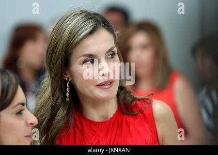 Malaga, Espagne. 24 juillet, 2017. Reine espagnole Letizia au cours de réunion annuelle des directeurs de l'Institut Cervantes à Malaga le lundi le 24 juillet 2017 Crédit : Gtres información más Comuniación on line,S.L./Alamy Live News Banque D'Images