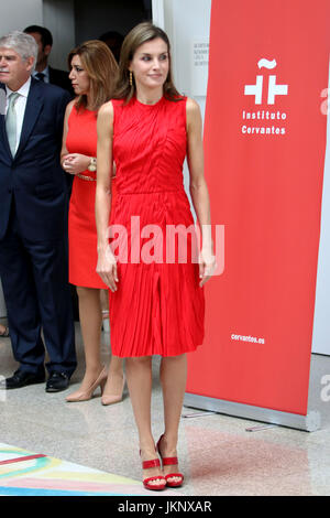 Malaga, Espagne. 24 juillet, 2017. Reine espagnole Letizia au cours de réunion annuelle des directeurs de l'Institut Cervantes à Malaga le lundi le 24 juillet 2017 Crédit : Gtres información más Comuniación on line,S.L./Alamy Live News Banque D'Images