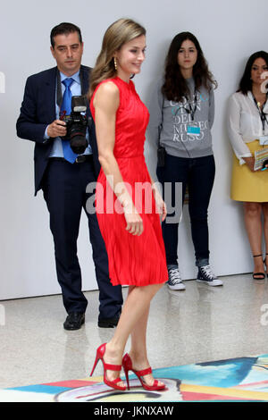 Malaga, Espagne. 24 juillet, 2017. Reine espagnole Letizia au cours de réunion annuelle des directeurs de l'Institut Cervantes à Malaga le lundi le 24 juillet 2017 Crédit : Gtres información más Comuniación on line,S.L./Alamy Live News Banque D'Images