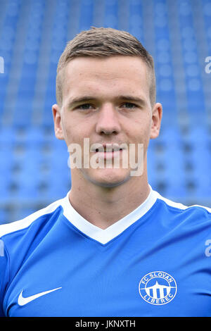 Liberec, République tchèque. 24 juillet, 2017. L'équipe de Ondrej Karafiat FC Slovan Liberec, République tchèque 2017-2018 saison ligue de soccer. Photo : CTK Radek Petrasek/Photo/Alamy Live News Banque D'Images