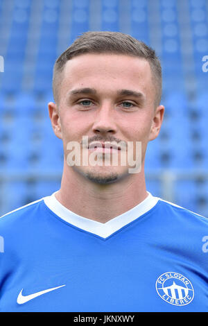 Liberec, République tchèque. 24 juillet, 2017. Tomas Malinsky de team FC Slovan Liberec, République tchèque 2017-2018 saison ligue de soccer. Photo : CTK Radek Petrasek/Photo/Alamy Live News Banque D'Images