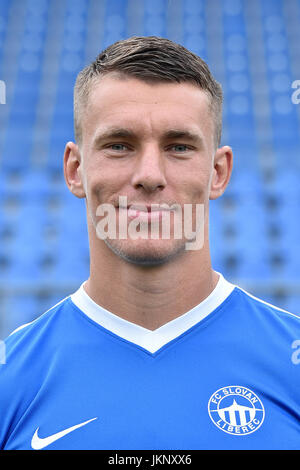 Liberec, République tchèque. 24 juillet, 2017. Zdenek Folprecht de team FC Slovan Liberec, République tchèque 2017-2018 saison ligue de soccer. Photo : CTK Radek Petrasek/Photo/Alamy Live News Banque D'Images