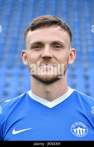 Liberec, République tchèque. 24 juillet, 2017. Daniel Bartl de team FC Slovan Liberec, République tchèque 2017-2018 saison ligue de soccer. Photo : CTK Radek Petrasek/Photo/Alamy Live News Banque D'Images