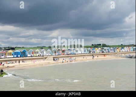 Southwold, Suffolk, UK. 24 juillet, 2017. Menaces sur la plage de Southwold, Norfolk. Alan Beastall/Alamy live News Banque D'Images