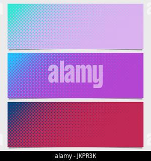 Résumé motif des points de trame bannière horizontale - graphique de scénario à partir de cercles en différentes tailles Illustration de Vecteur