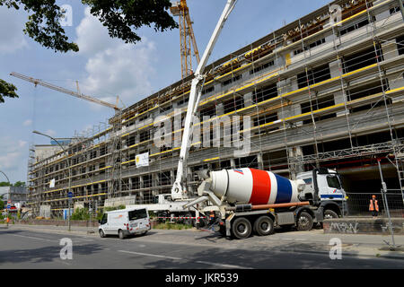 Moeckernkiez site de construction, d'hébergement, de montagne, Berlin, Allemagne, Baustelle, Quartier Moeckernkiez, Kreuzberg, Deutschland Banque D'Images