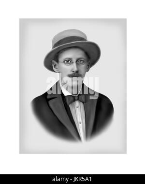 James Joyce, 1882 - 1941, poète, écrivain irlandais Banque D'Images