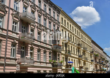 Vieux bâtiments, Fidicinstrasse, cross montagne, Berlin, Allemagne, Altbauten, Kreuzberg, Deutschland Banque D'Images