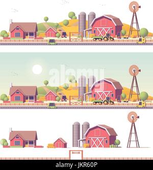 Vector poly faible farm Illustration de Vecteur