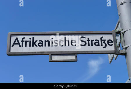 Plaque de rue, quartier Africain, Mariage, milieu, Berlin, Allemagne, Strassenschild, Afrikanisches Viertel, Mitte, Deutschland Banque D'Images