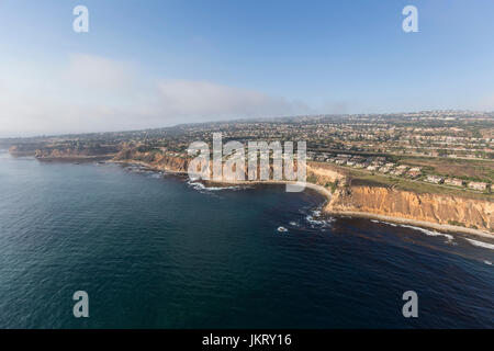 California coast vue aérienne de Rancho Palos Verdes dans le comté de Los Angeles. Banque D'Images