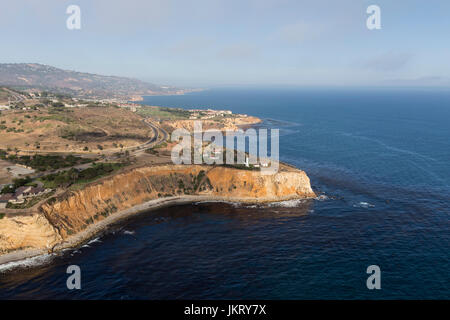 Vincent point vue aérienne dans la région de Rancho Palos Verdes Los Angeles County, Californie. Banque D'Images