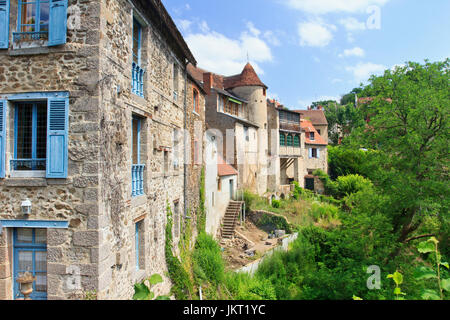 La France, de l'Indre(36), le Berry, vallée de la Creuse, Creuse, labellisé Les Plus Beaux Villages de France, maisons dans le village // France Banque D'Images