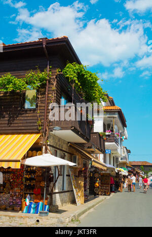 Mesembrija street, Old town, NESSEBAR, Bulgarie Banque D'Images